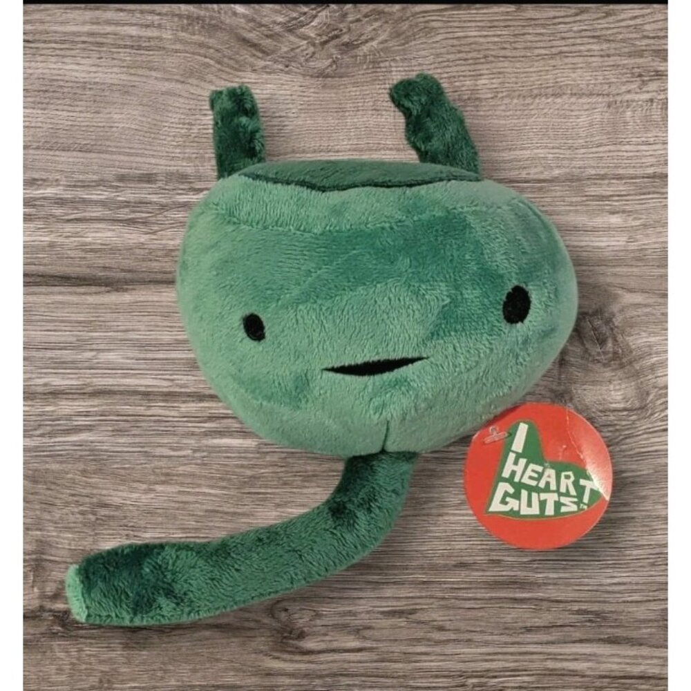 I Heart Guts Plush Prostate Gland  Fluffy Stuffed Toy Pillow W/ Tag Educational